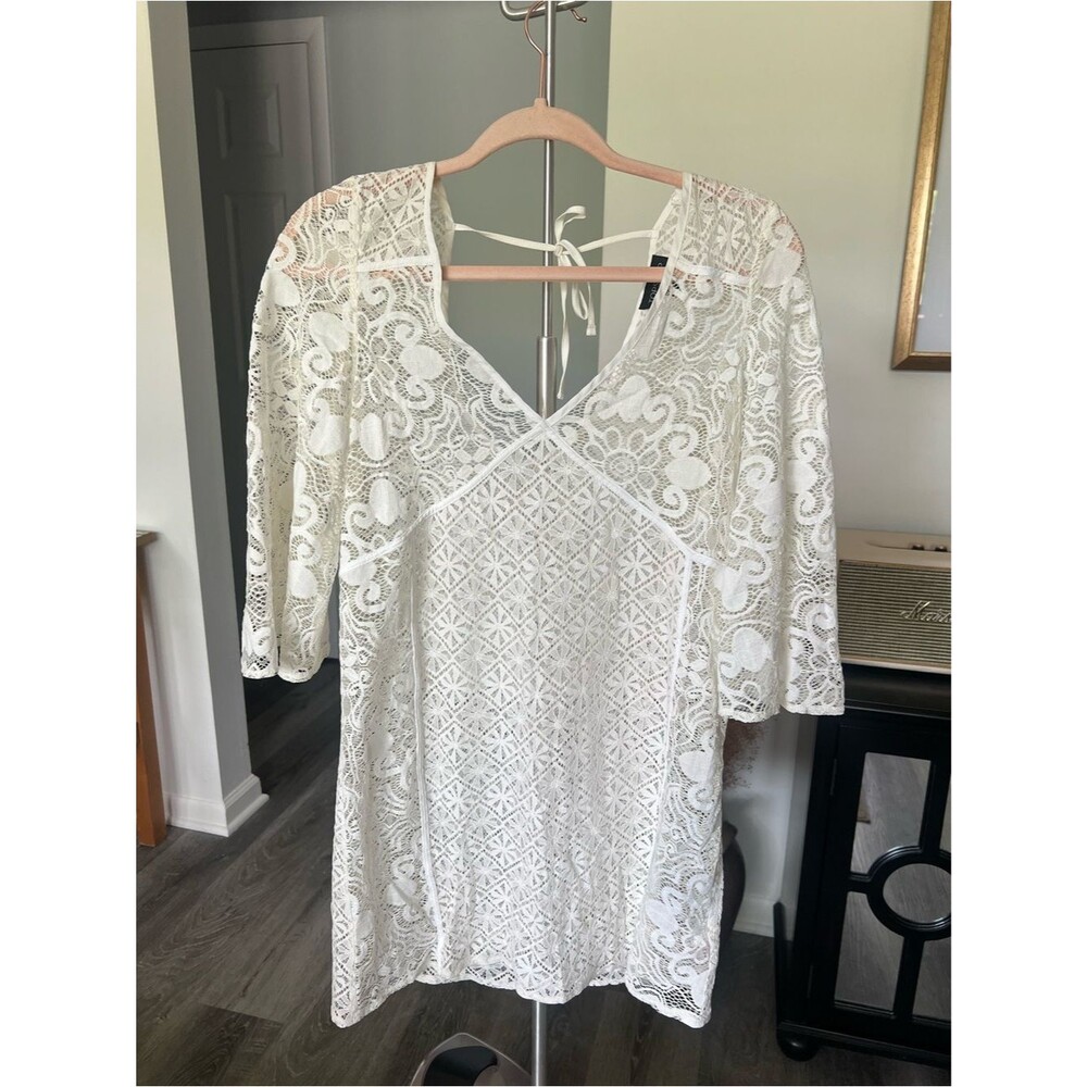 Topshop White Lace Mini Dress